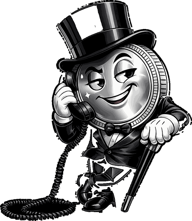 Mr. Lucky waiting by the phone